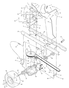 Part Location Diagram of 092555Z Murray Bracket, Left Transaxle